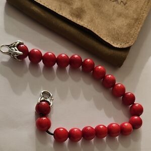 David Yurman Red Beaded Bracelet